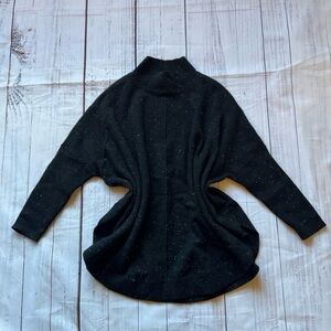 Mock Neck Dolman Poncho Sweater